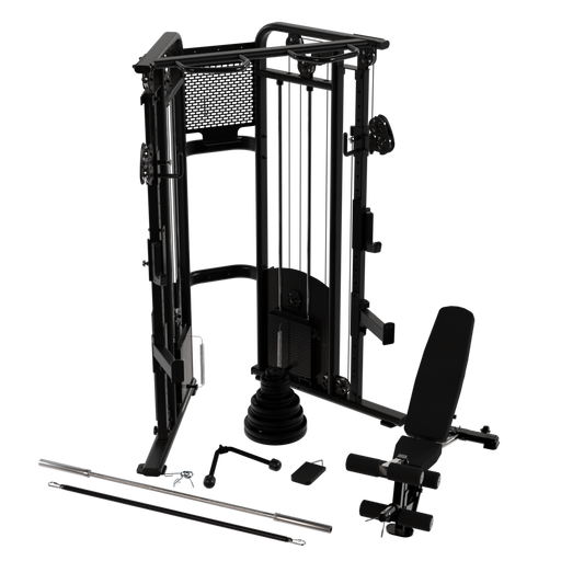 Ironax - XFT Functional Trainer/Half Rack Strength Combo