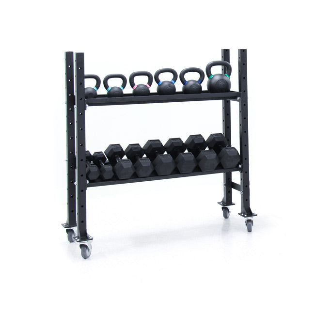 XM Fitness 2 Tier Kettlebell/Dumbbell Storage Rack Strength & Conditioning Canada.