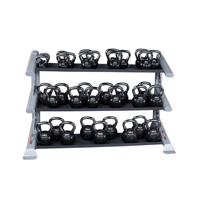 Body Solid SDKR1000KB 3 Tier PCL Kettlebell Rack Strength & Conditioning Canada.