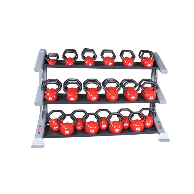 Body Solid SDKR1000KB 3 Tier PCL Kettlebell Rack Strength & Conditioning Canada.