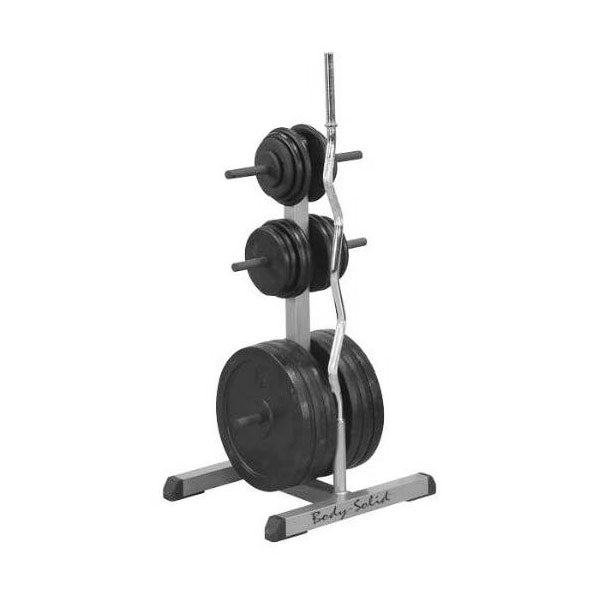 Body-Solid GSWT Standard Plate Tree & Bar Holder Strength & Conditioning Canada.