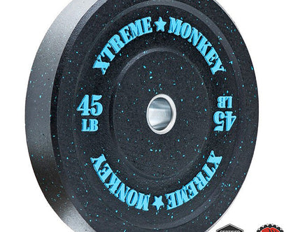 XM FITNESS 45lbs Crumb Rubber Bumper Plate Strength & Conditioning Canada.