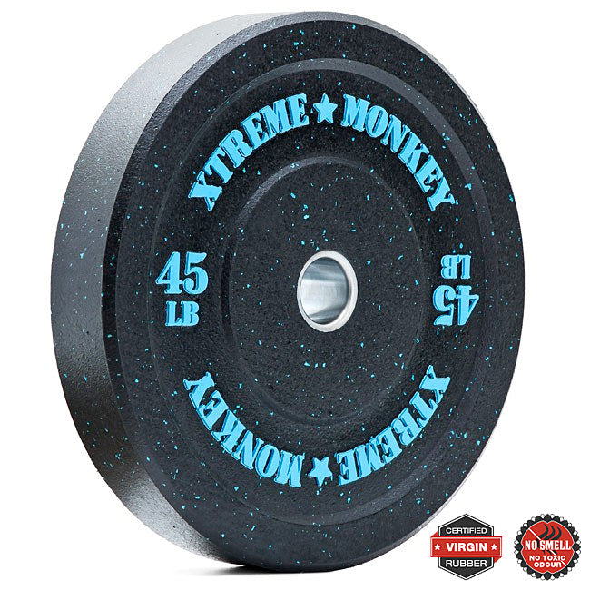 XM FITNESS 45lbs Crumb Rubber Bumper Plate Strength & Conditioning Canada.