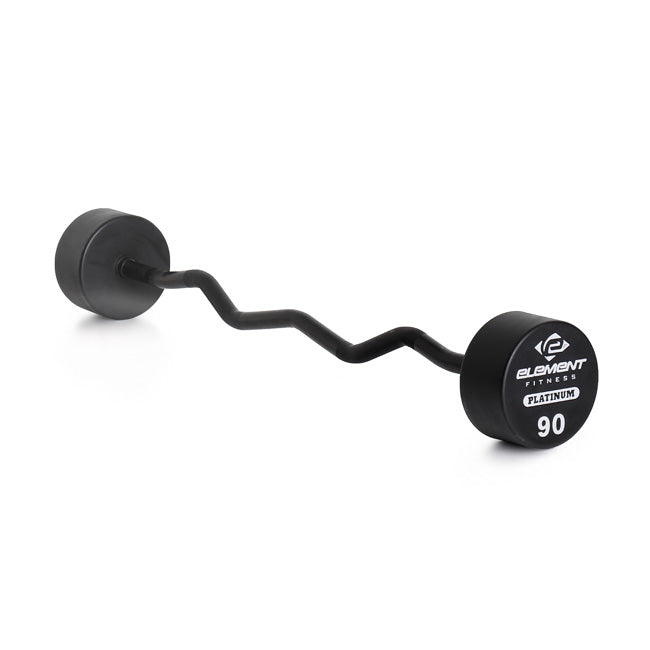 Element Fitness Commercial Polyurethane Curl Barbell Set Strength & Conditioning Canada.