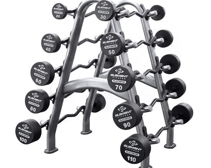 Element Fitness Commercial Polyurethane Curl Barbell Set Strength & Conditioning Canada.