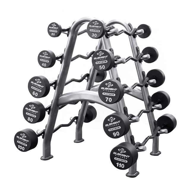 Element Fitness Commercial Polyurethane Curl Barbell Set Strength & Conditioning Canada.