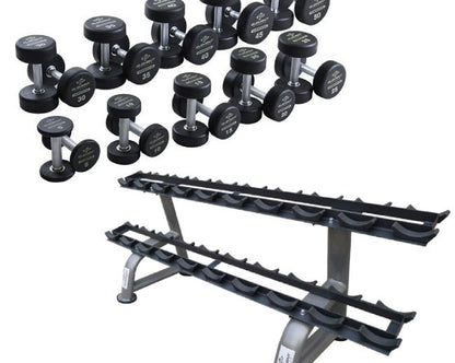 Element Fitness 5-50LB Round Dumbbell Set with Stand Strength & Conditioning Canada.