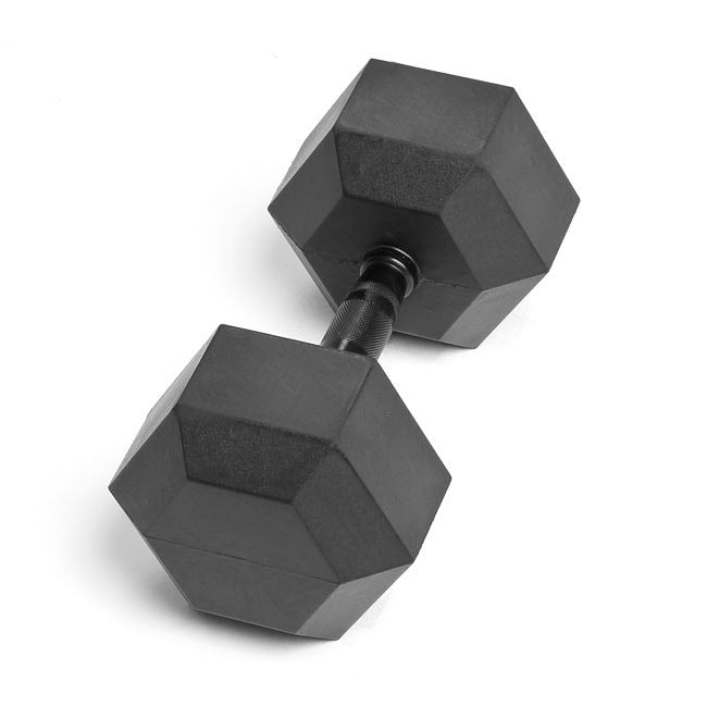 60lb Virgin Rubber Hex Dumbbell No Odour SDVR-60 Strength & Conditioning Canada.