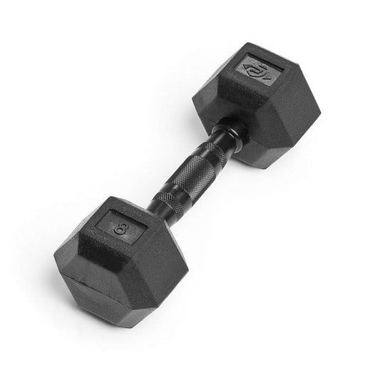 8lb Virgin Rubber Hex Dumbbell No Odour SDVR-8 Strength & Conditioning Canada.