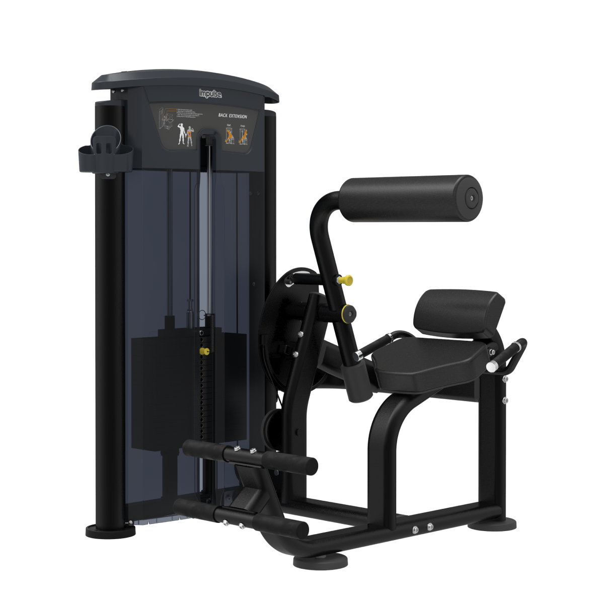 Element Fitness - 9532 Back Extension MERCURY BLACK 200lbs