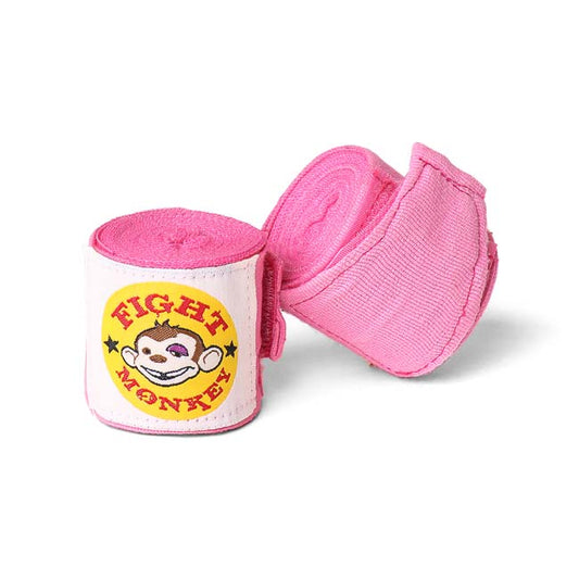 Fight Monkey 120" Mexican Style Hand Wraps - Pink Fitness Accessories Canada.