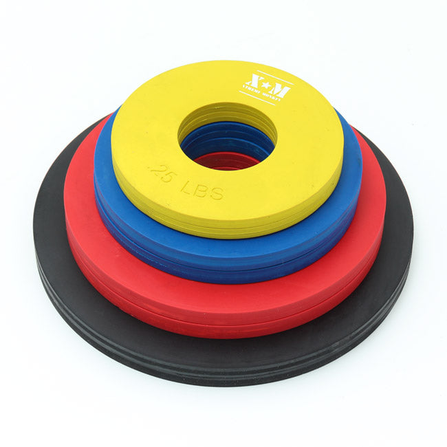 XM Competition Rubber Fractional Weight Plates -.25, .5, .75, & 1 Lb Pairs - 5 Lb Set Strength & Conditioning Canada.