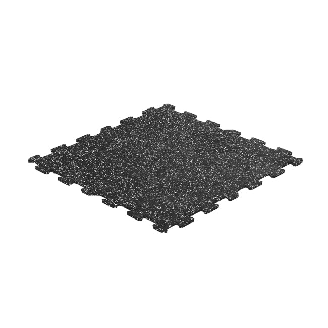 Gorilla Flooring 8mm 24" x 24" Interlocking Rubber Tile w/Speckle - V2 Fitness Accessories Canada.