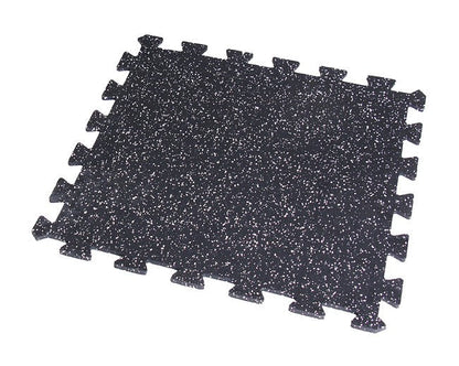 Gorilla Flooring 8mm 24" x 24" Interlocking Rubber Tile w/Speckle - V2 Fitness Accessories Canada.