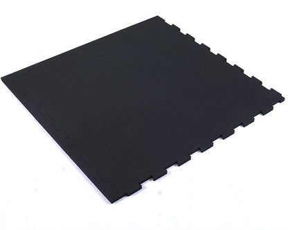 Gorilla Black Rubber 9mm Gym Tile 23"x23" Pack of 6