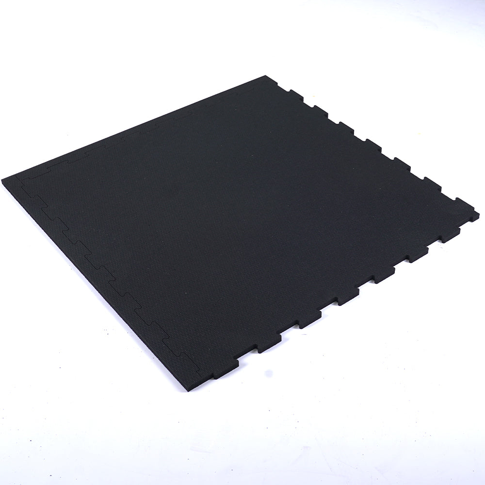 Gorilla Black Rubber 9mm Gym Tile 23"x23" Pack of 6