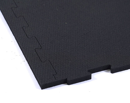 Gorilla Black Rubber 9mm Gym Tile 23"x23" Pack of 6