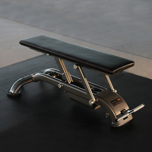 MAXX BENCH Flat Bench with Wheel Set Strength Machines Canada.