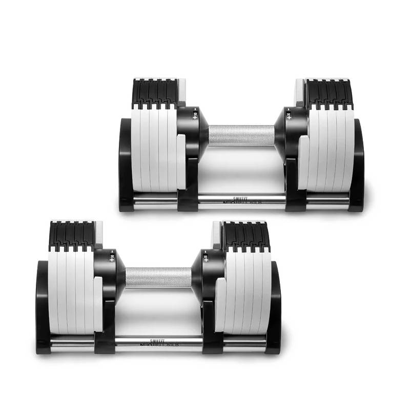 SMRTFT Nüobells - 5-50lb Adjustable Dumbbell Pair - Ash