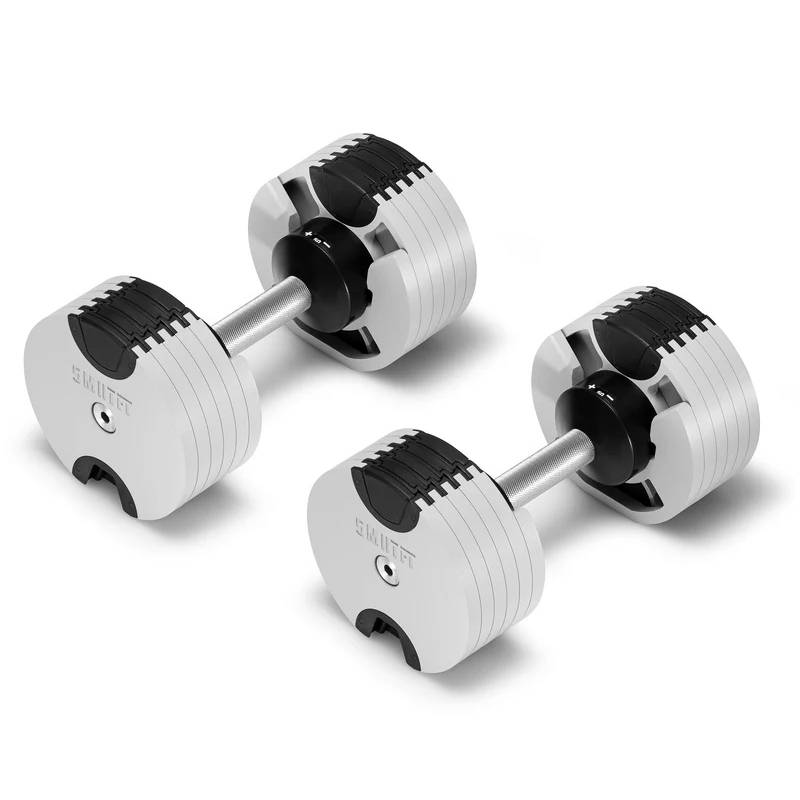 SMRTFT Nüobells - 5-50lb Adjustable Dumbbell Pair - Ash