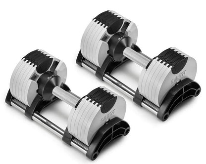 SMRTFT Nüobells - 5-50lb Adjustable Dumbbell Pair - Ash