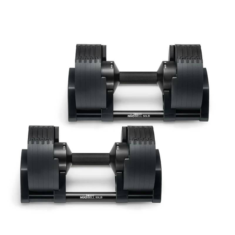 Nüobells 5-50lb Adjustable Dumbbell Pair & NordicTrack Bench Combo