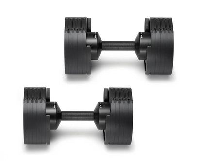 SMRTFT Nüobells - 5-50lb Adjustable Dumbbell Pair - Matte Black