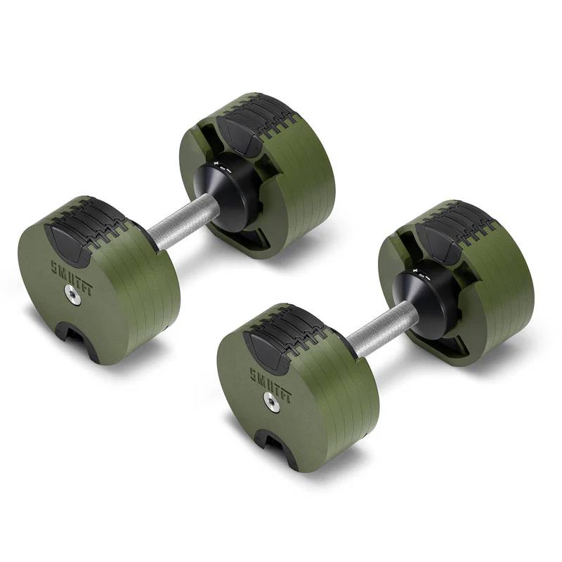 SMRTFT Nuobells - 5-50lb Adjustable Dumbbell Pair - Tactical