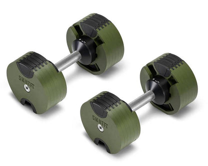 SMRTFT Nüobells - 5-50lb Adjustable Dumbbell Pair - Tactical