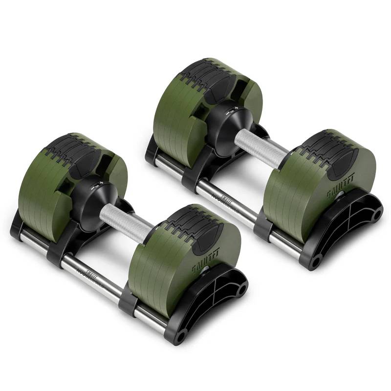 SMRTFT Nuobells - 5-50lb Adjustable Dumbbell Pair - Tactical