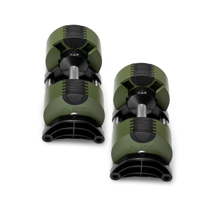 SMRTFT Nuobells - 5-50lb Adjustable Dumbbell Pair - Tactical