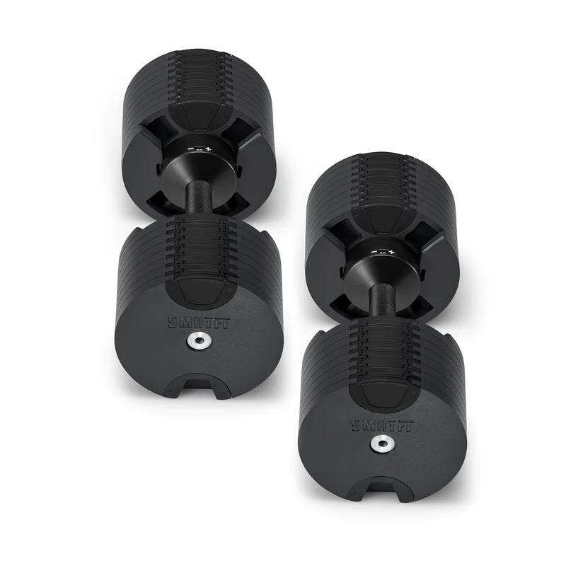 SMRTFT Nüobells - 5-80lb Adjustable Dumbbell Pair - Matte Black