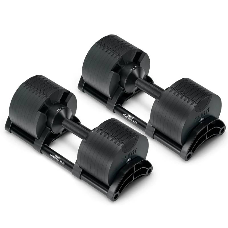 SMRTFT Nüobells - 5-80lb Adjustable Dumbbell Pair - Matte Black