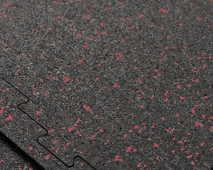 Red 2' x 2' Interlocking Rubber Floor Mat - 12 Pack