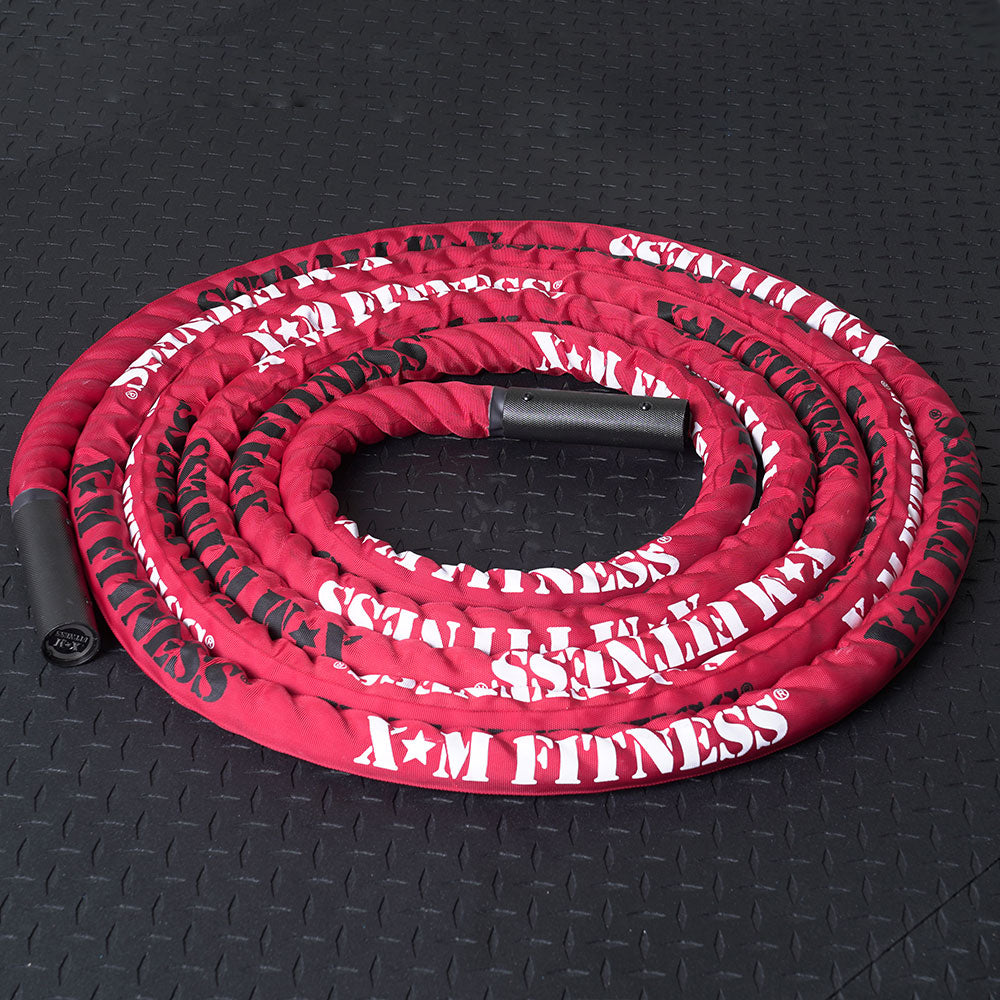 XM FITNESS Commercial 30' Battle Rope with Sleeve