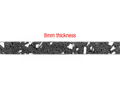 12 Pack 8mm Gorilla Flooring 24" x 24" Interlocking Rubber Tile w/Speckle