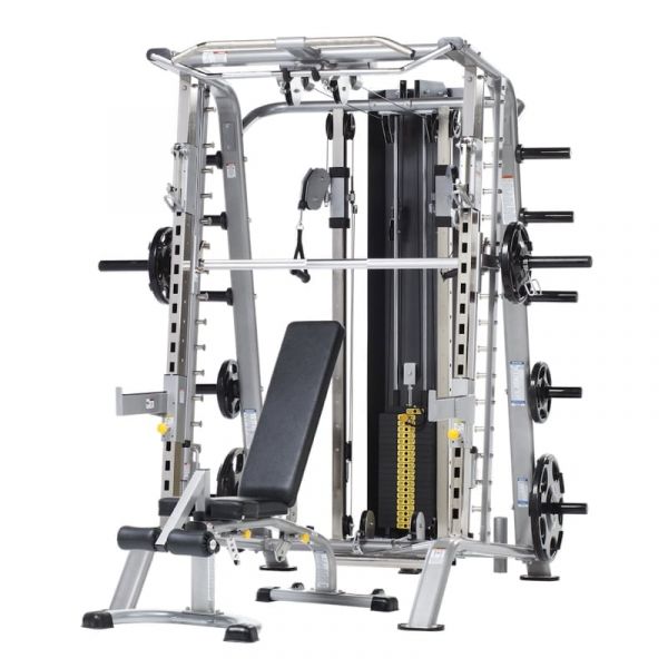 TuffStuff Fitness EVOLUTION SMITH MACHINE / HALF CAGE ENSEMBLE (CSM-725WS) Strength Machines Canada.