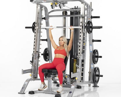 TuffStuff Fitness EVOLUTION SMITH MACHINE / HALF CAGE ENSEMBLE (CSM-725WS) Strength Machines Canada.