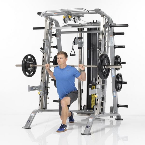 TuffStuff Fitness EVOLUTION SMITH MACHINE / HALF CAGE ENSEMBLE (CSM-725WS) Strength Machines Canada.