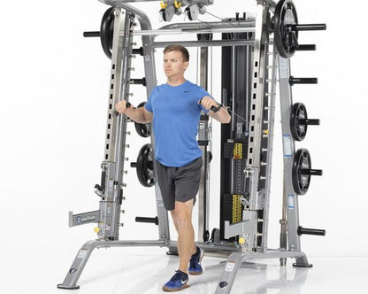 TuffStuff Fitness EVOLUTION SMITH MACHINE / HALF CAGE ENSEMBLE (CSM-725WS) Strength Machines Canada.