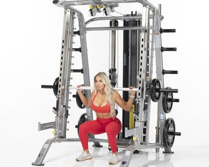 TuffStuff Fitness EVOLUTION SMITH MACHINE / HALF CAGE ENSEMBLE (CSM-725WS) Strength Machines Canada.