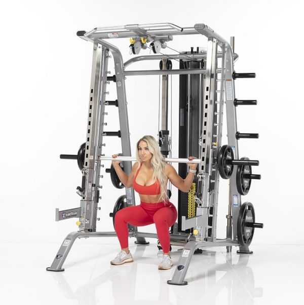 TuffStuff Fitness EVOLUTION SMITH MACHINE / HALF CAGE ENSEMBLE (CSM-725WS) Strength Machines Canada.