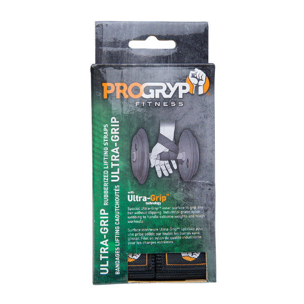 PRO-92 ULTRA-GRIP RUBBERIZED LIFTING STRAPS (BLACK) Strength & Conditioning Canada.