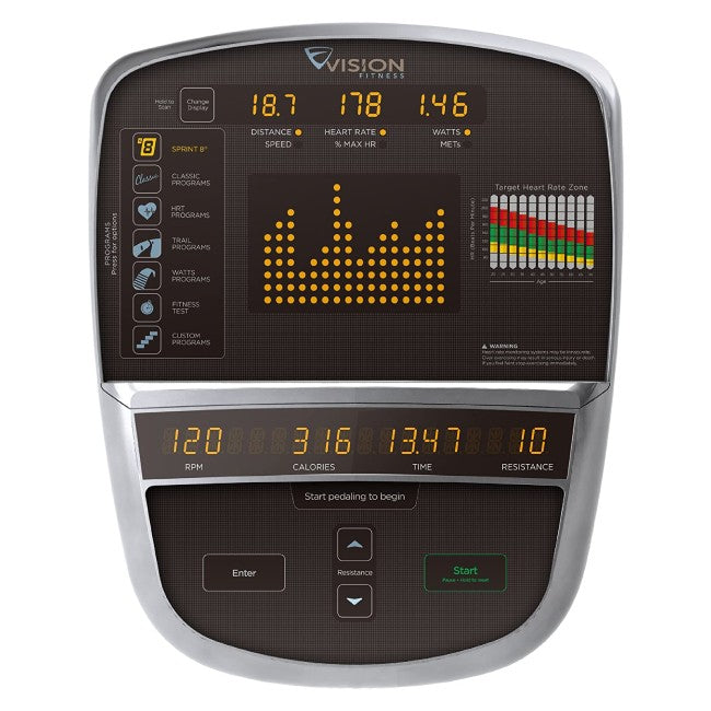 VISION Fitness U70 Upright Bike Cardio Canada.