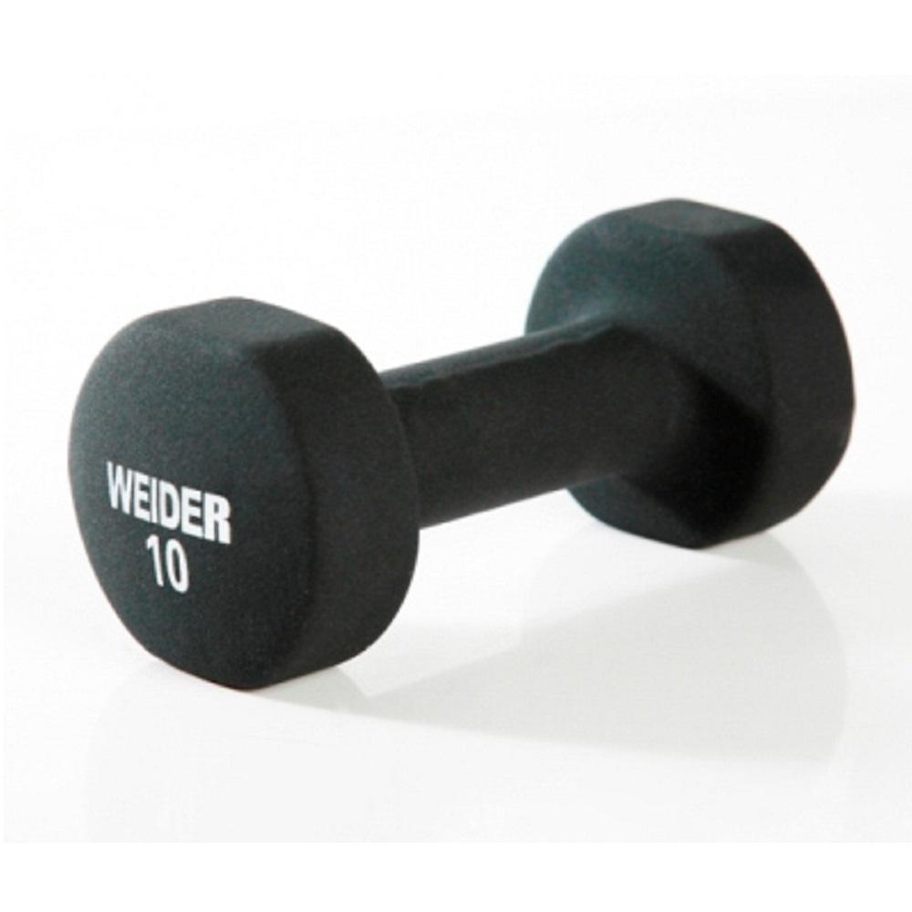 Weider - Neoprene Dumbbell with Square Anti-Roll - 10 lbs