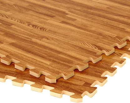 2' x 2' x 1/2" Interlocking Foam Mats With a simulated Wood finish