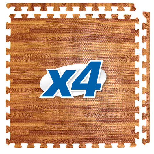 2' x 2' x 1/2" Interlocking Foam Mats With a simulated Wood finish