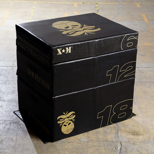 XM FITNESS Soft Plyo Box Set - 6" 12" & 18" Strength & Conditioning Canada.