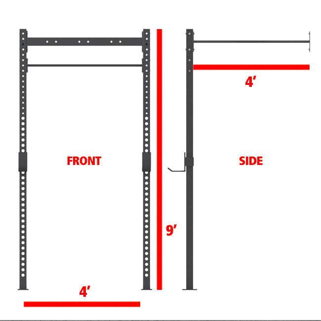 XM Fitness 4-4 Wall Mount Rig V1 Strength Machines Canada.