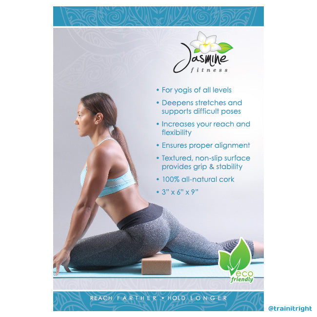 Jasmine Fitness Eco Cork Yoga Brick Fitness Accessories Canada.